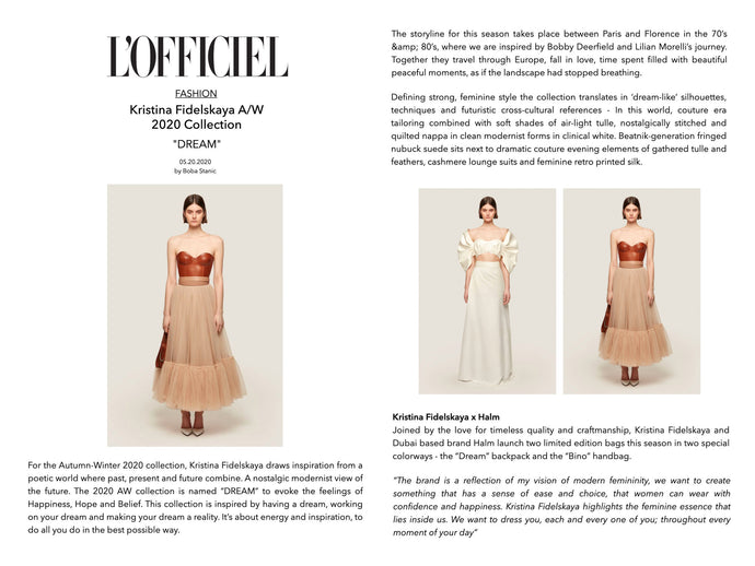 L’OFFICIEL ARABIA | MAY 2020 | Halm Online | Press Portfolio