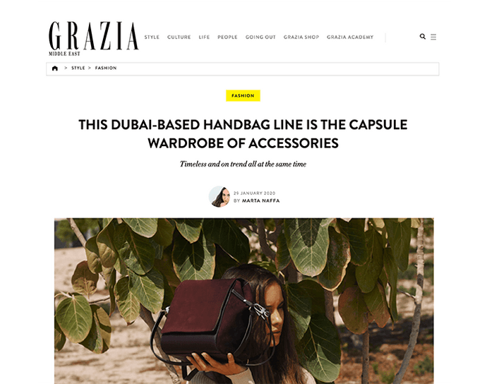 GRAZIA | JANUARY 2020 | Halm Online | Press Portfolio